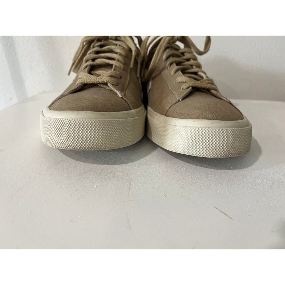 Veja Campo Suede Sneakers Tan White Low Top Lace Up Shoes Womens 10 - Picture 6 of 11
